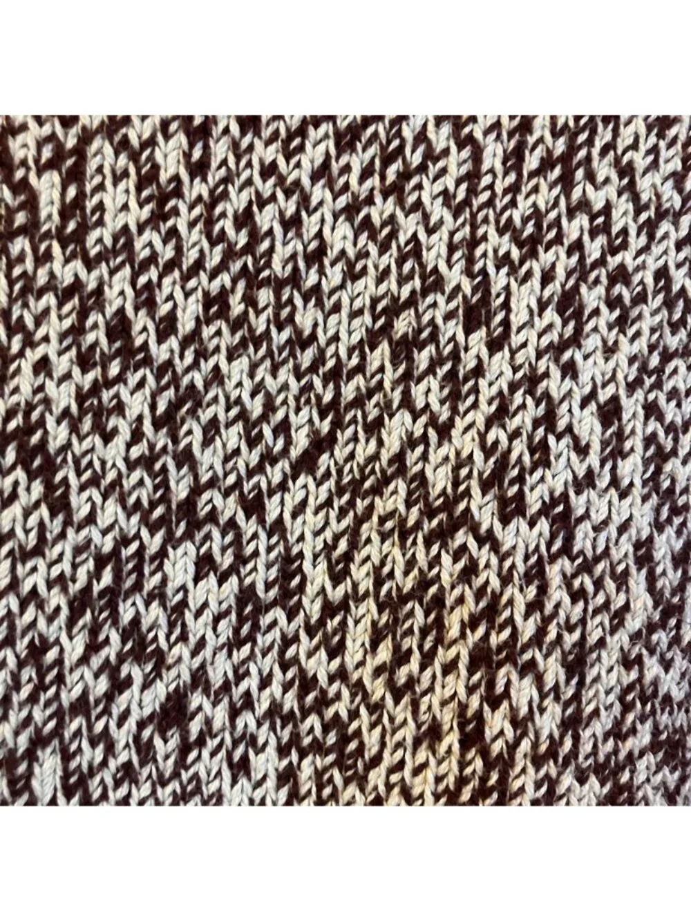 J.Crew Men Marled Cotton Crewneck Herringbone Sweater Medium Brown White SP NWOT
